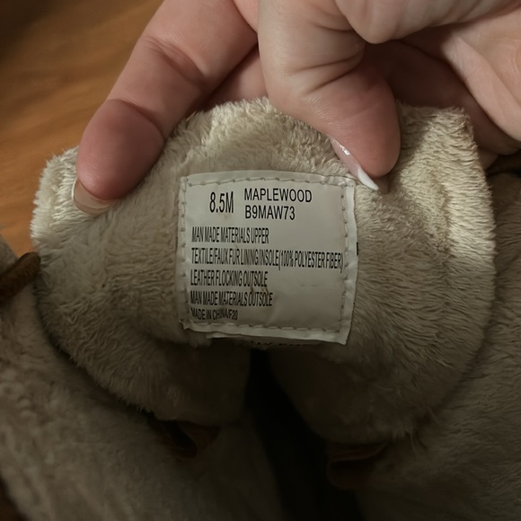 Women's Tan and Black Lace-Up Boots - Picture 2 of 8